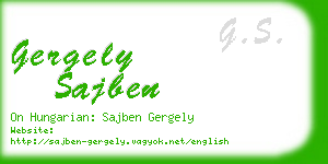 gergely sajben business card